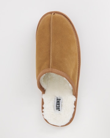 Suede Faux Fur Lined Slipper Wide