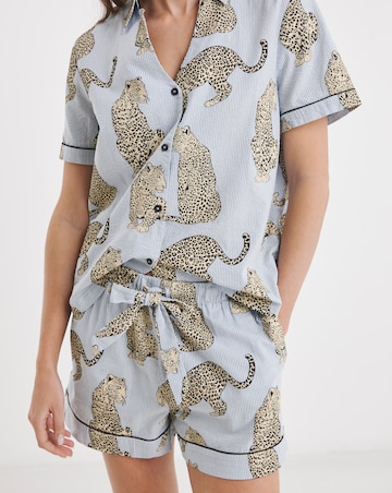 Chelsea Peers Cotton Seersucker Short Pyjama Set