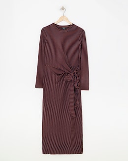 Long Sleeve Tie Waist Maxi Dress