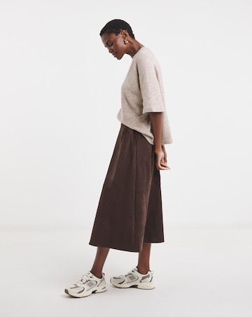 Suedette Midi Circle Skirt