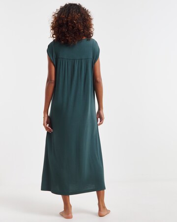 Cyberjammies Lace Detail Jersey Nightdress Dark Green