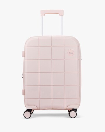 Rock Pixel Cabin Suitcase - Pastel Pink