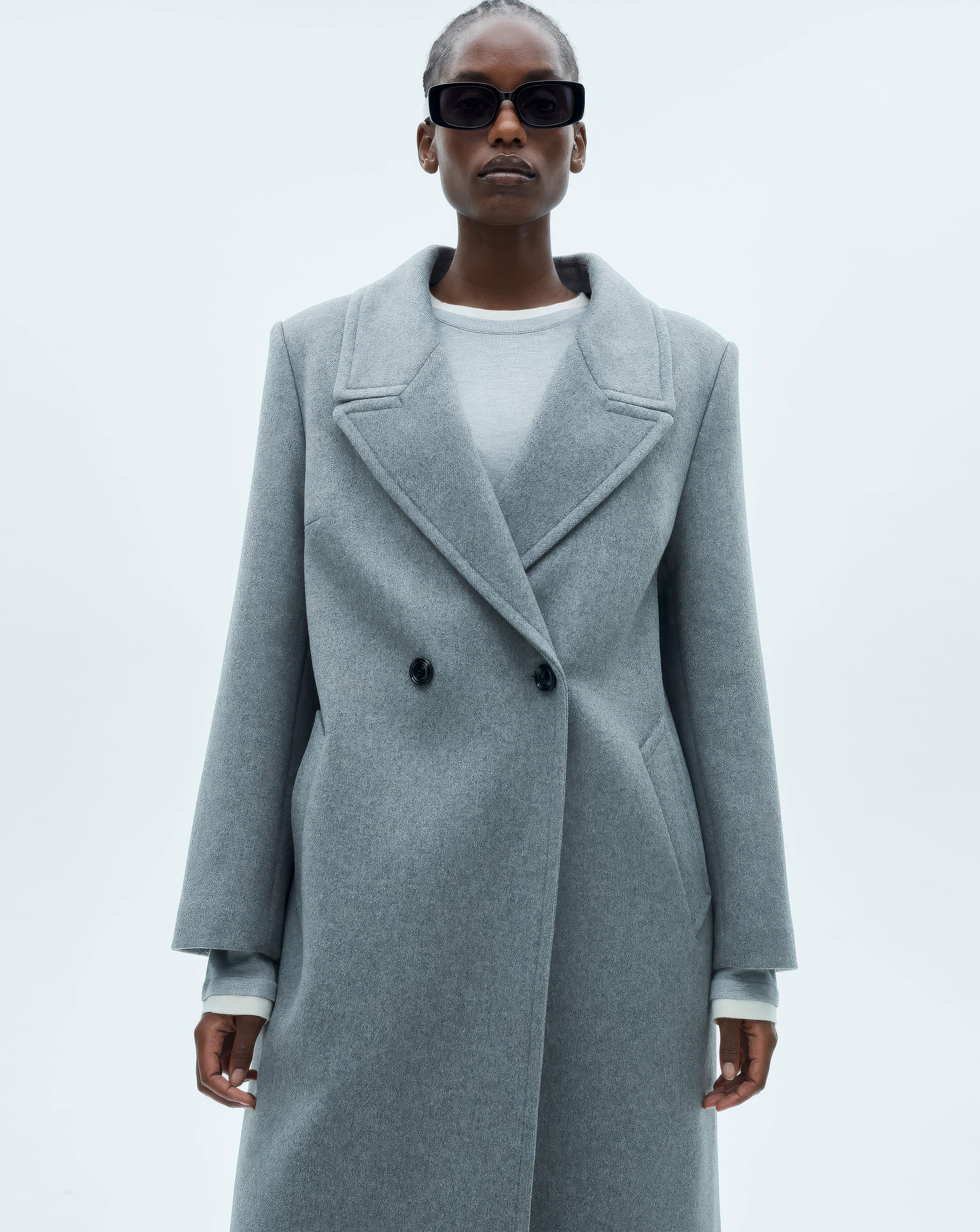 Mango Double Breasted Wool Coat | JD Williams