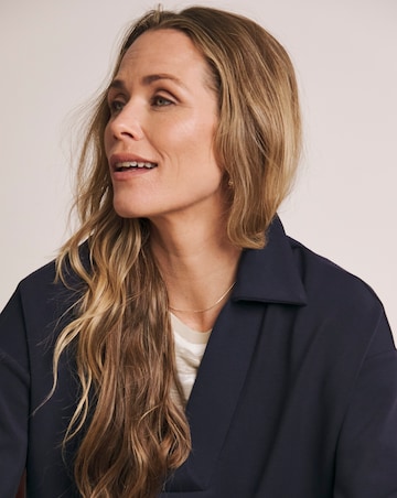 Anthology Navy Collared Modal Sweatshirt