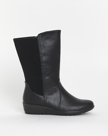 Cushion Walk Elastic Detail Mid Boot EEE Fit