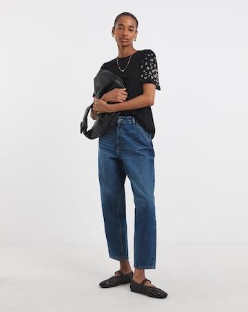 Embellished Angel Sleeve Top