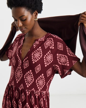 Jersey Notch Neck Maxi Dress