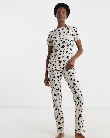 Pretty Secrets (2 Pack) Value Pyjama Sets Heart Print/Black