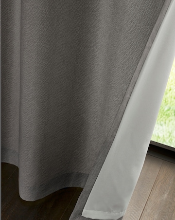 Catherine Lansfield Melville Eyelet Lined Curtains