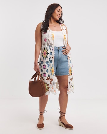 Joe Browns Ultimate Longline Crochet Waistcoat