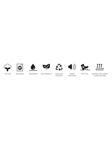My Mat Ribbon Grey Washable Runner