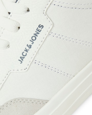 Jack & Jones Faux Leather Logo Trainers - White/Navy