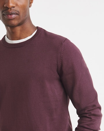 Cotton Crew Neck Knitted Jumper