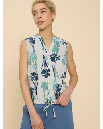 White Stuff Tulip Jersey Sleeve Shirt