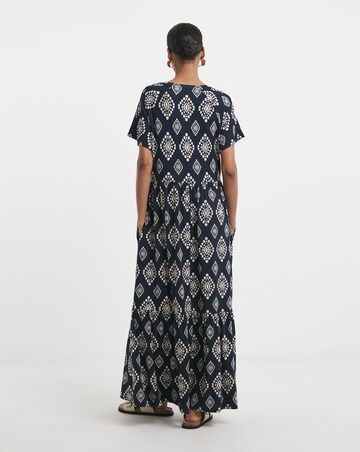 Notch Neck Maxi Dress