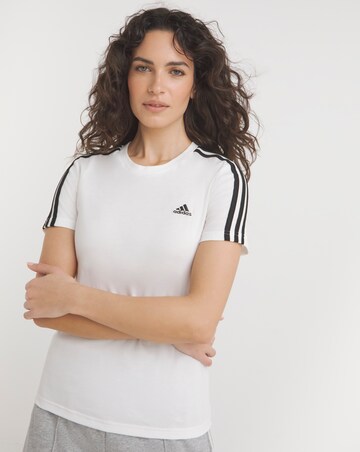 adidas Essentials Slim 3 Stripes T-Shirt