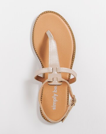 Jaylin Toe Post Buckle Flat Sandals Ex Wide Fit Simply Comfort