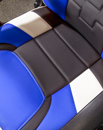 X Rocker Ocelot Gaming Desk & Saturn Junior Gaming Chair Bundle - Blue