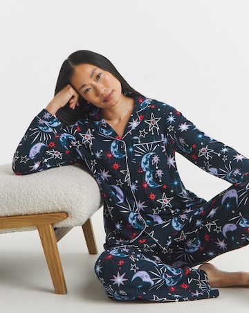 Chelsea Peers Jersey Button Up Long Pyjama Set