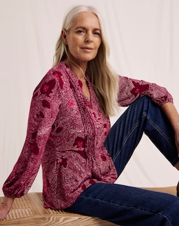 Julipa Pintuck Printed Top