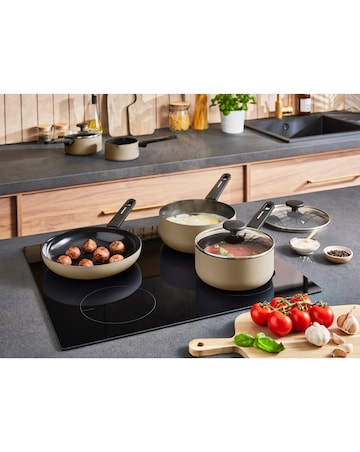 Morphy Richards Recycled Aluminium Cream 5 Piece Pan Set