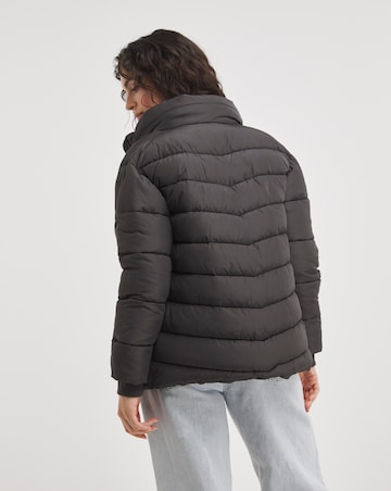 Charcoal Padded Puffer Coat