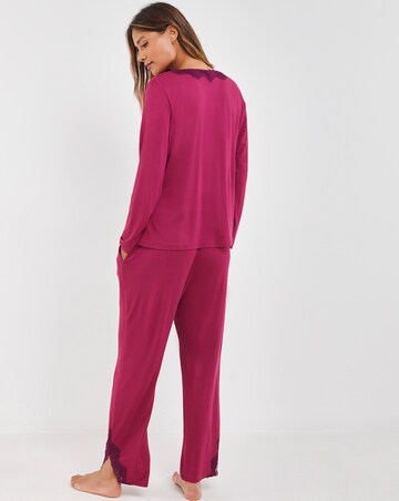 Pretty Secrets Viscose And Lace Hidden Support Pyjama Set