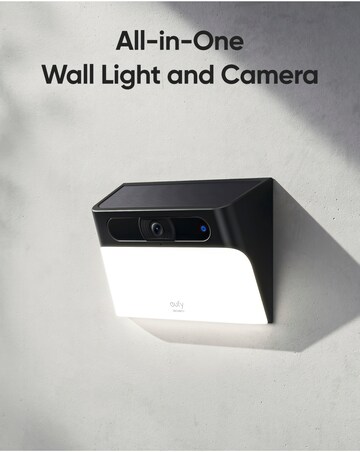 Eufy Outdoor Solar Panel Wall Light 2K No Fee Camera