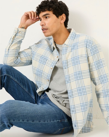 FatFace Checked Print Shirt - Blue