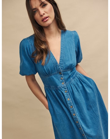 Nobody's Child Denim Starlight Midi Dress