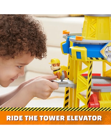 Rubble & Crew Barkyard Crane Tower Playset With Kinetic Sand