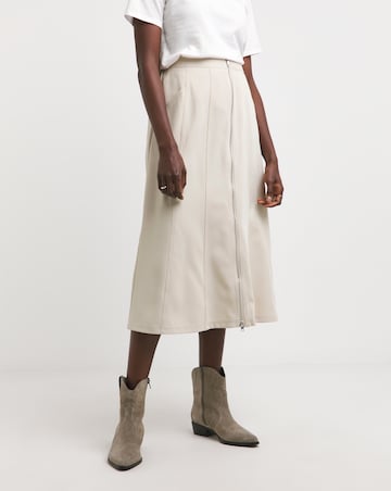 Taupe Utility A line Maxi Skirt