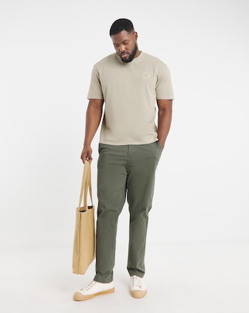 Relaxed Fit Garment Dyed Embroid T-Shirt