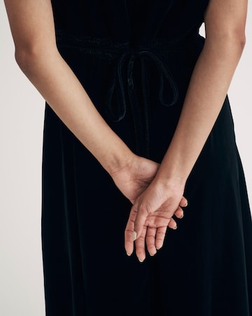 Nobody's Child Black Atlas Velvet Midaxi Dress