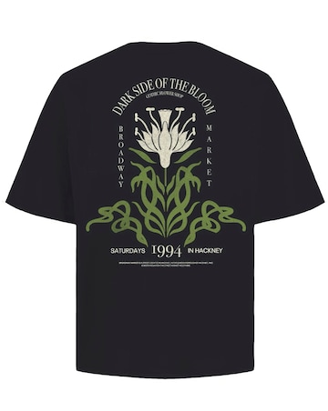 Jack & Jones Dark Side of The Bloom Back Graphic T-Shirt - Black