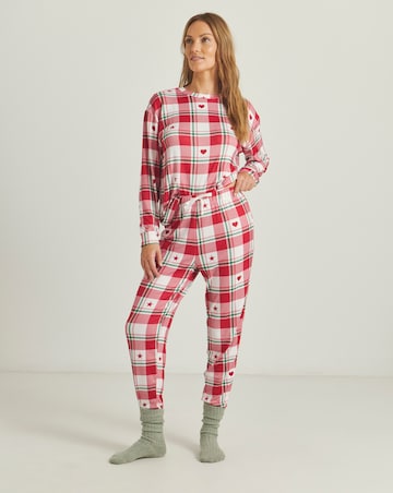 Simply Be Check Supersoft Twosie Pyjama Set