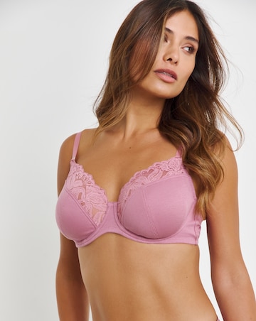 Pretty Secrets (3 Pack) Harper Lace Ribbed Full Cup Wired Bras (B-G)
