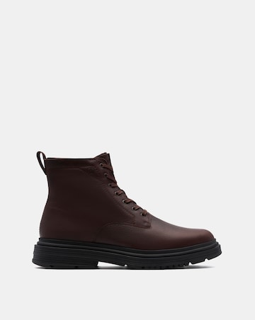 Clarks Badbury Hi Wp Boots - Brown Leather