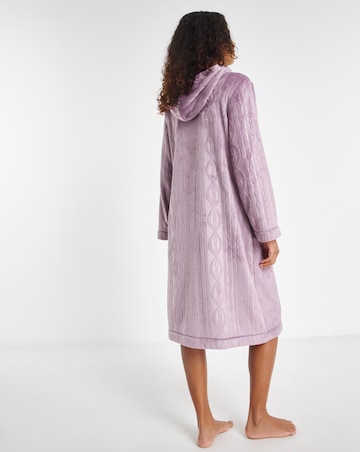 Pretty Secrets Zip Through Fleece Dressing Gown