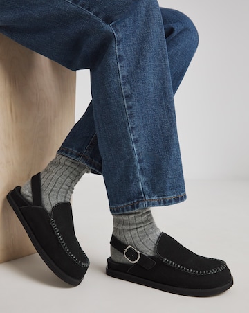 Madrid House Shoe Mules - Wide Fit (E)