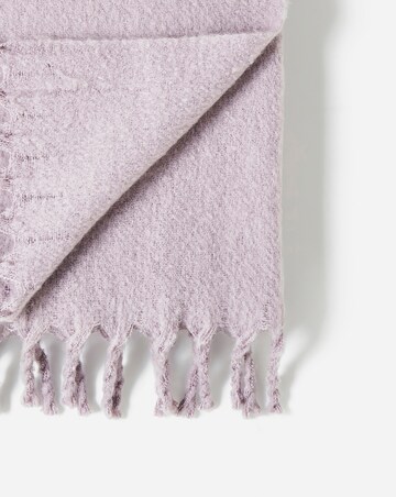 Faux Mohair Fringed Throw - Lilac