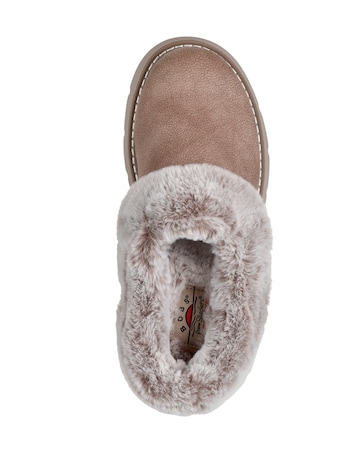 Skechers Keepsakes Lite Vegan Leather Slipper with Faux Fur - Standard Fit