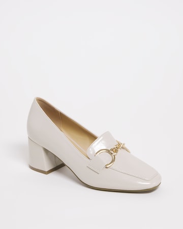 Flexible Block Heel Loafer with Trim - Extra Wide Fit (EEE)