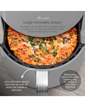 Swan Retro Grey 4.5L Digital Air Fryer
