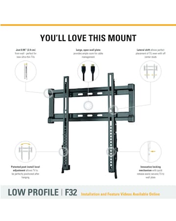 Sanus Vuepoint F32C-B2 32-47in Fixed TV Wall Bracket