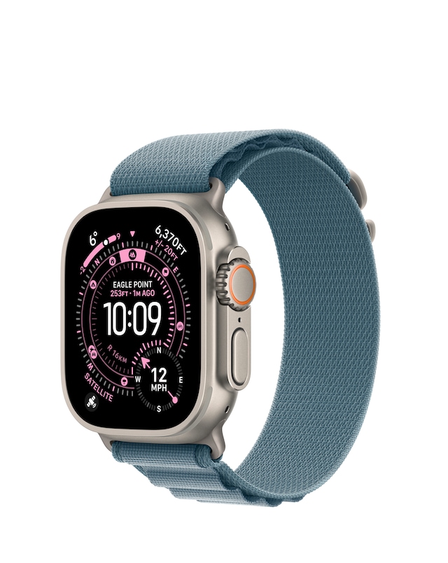 Apple Watch Ultra 3 GPS + Cellular 49mm Light Blue Alpine Loop - Large