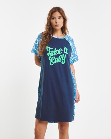 Joe Browns Jersey Take It Easy Nightie Blue