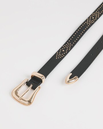 Black Studded Western Detail Belt