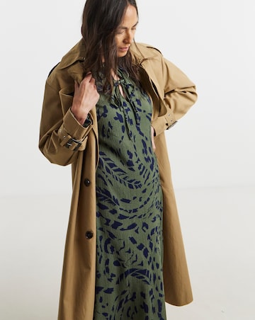 Textured Jersey Tie Detail Maxi Dress