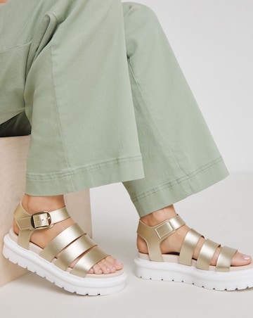 Heavenly Feet Saffron Fisherman Chunky Sandals Wide Fit